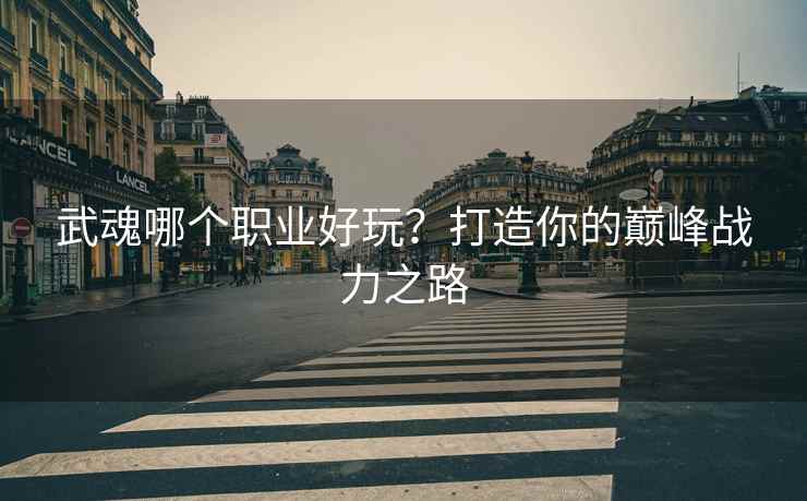 武魂哪个职业好玩？打造你的巅峰战力之路